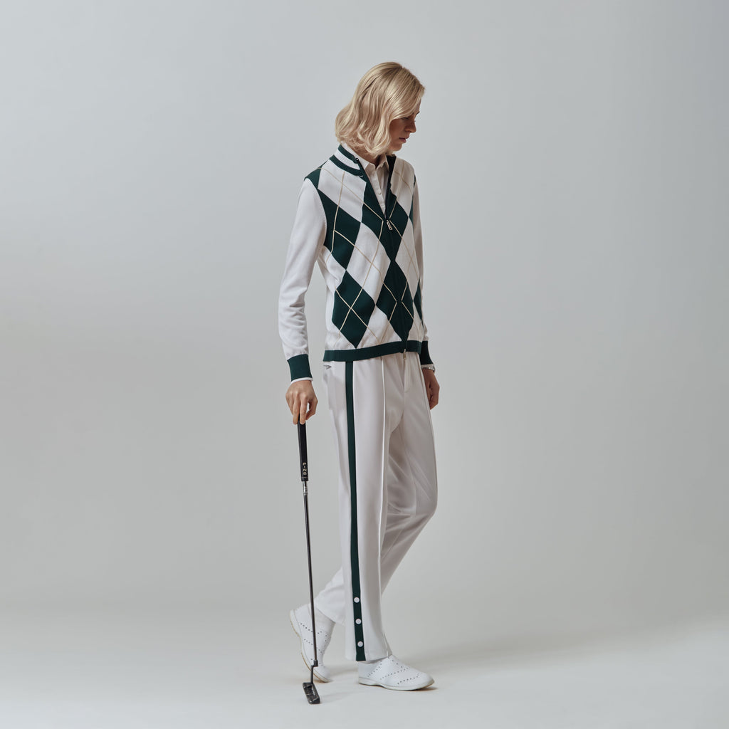 Argyle Full Zip Sweater