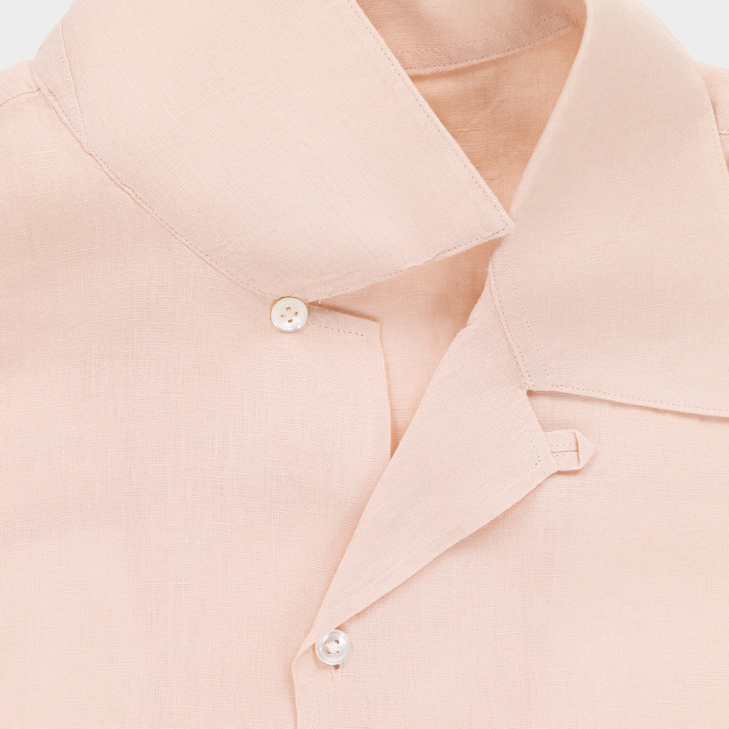 Short Sleeve Linen Camp Shirt