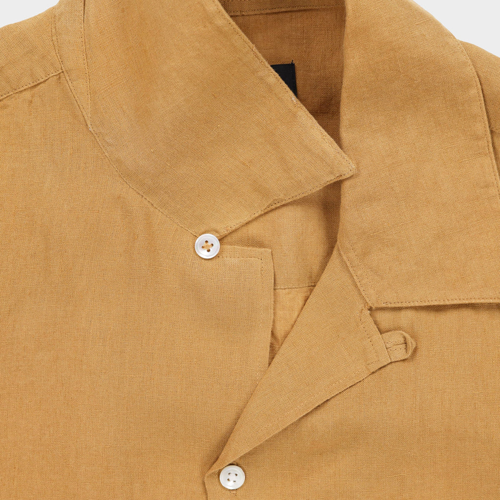 Short Sleeve Linen Camp Shirt