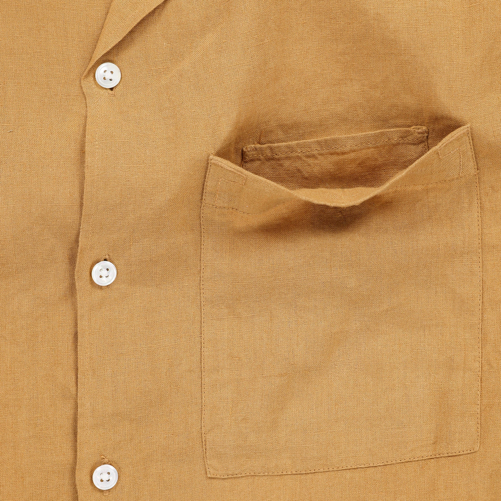 Short Sleeve Linen Camp Shirt