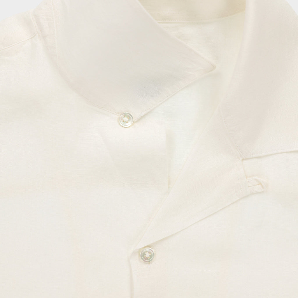 Short Sleeve Linen Camp Shirt
