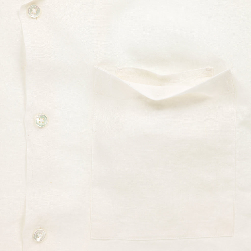 Short Sleeve Linen Camp Shirt