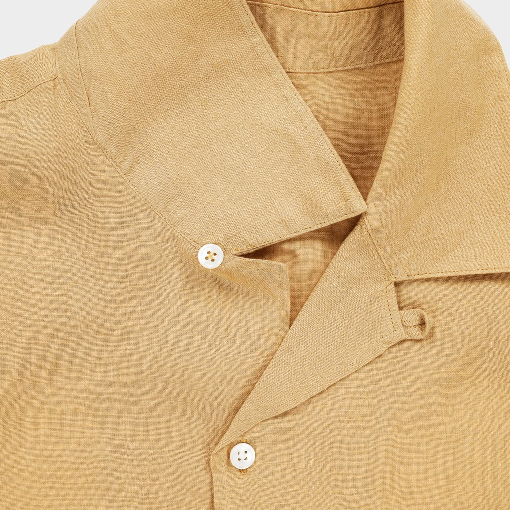 Short Sleeve Linen Camp Shirt