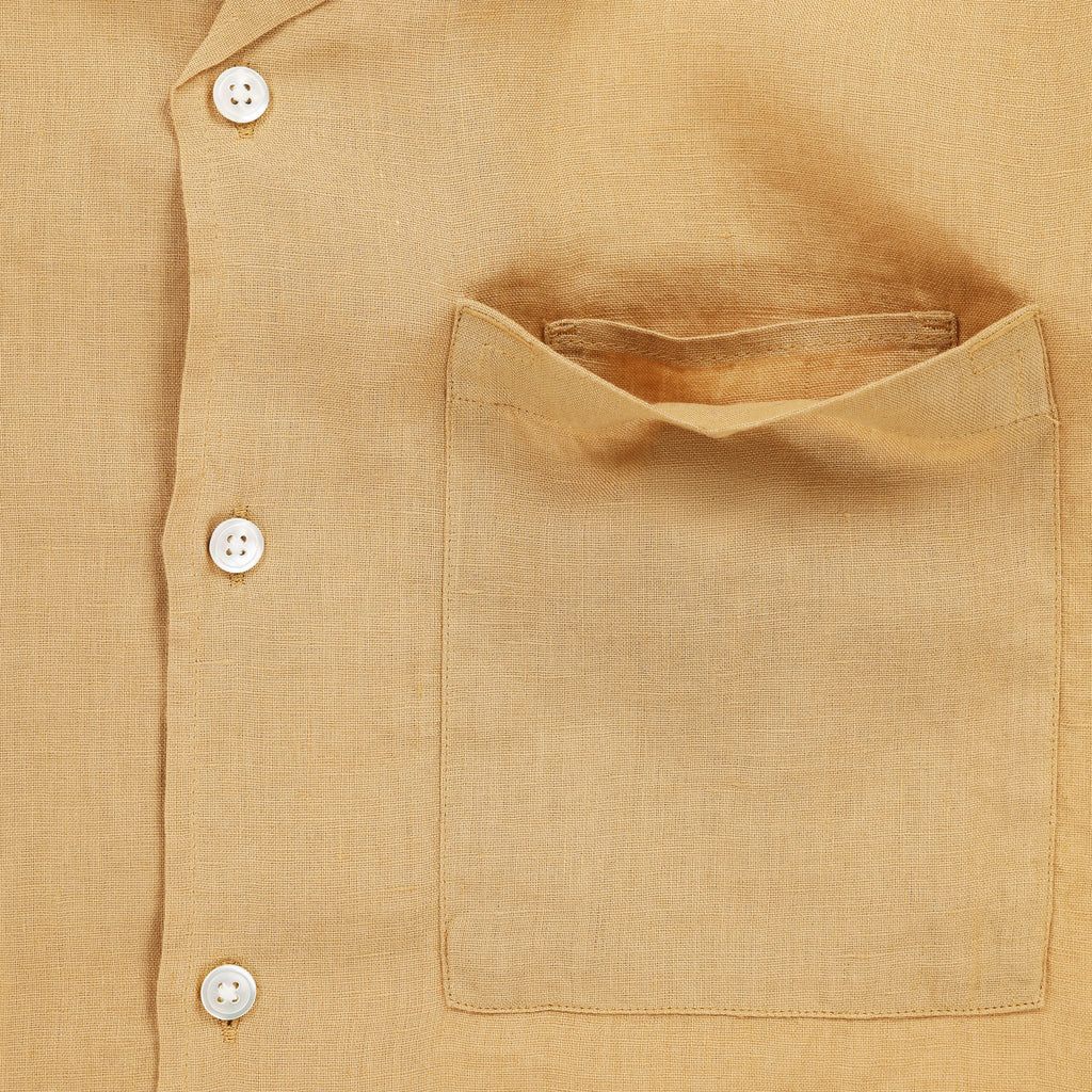 Short Sleeve Linen Camp Shirt