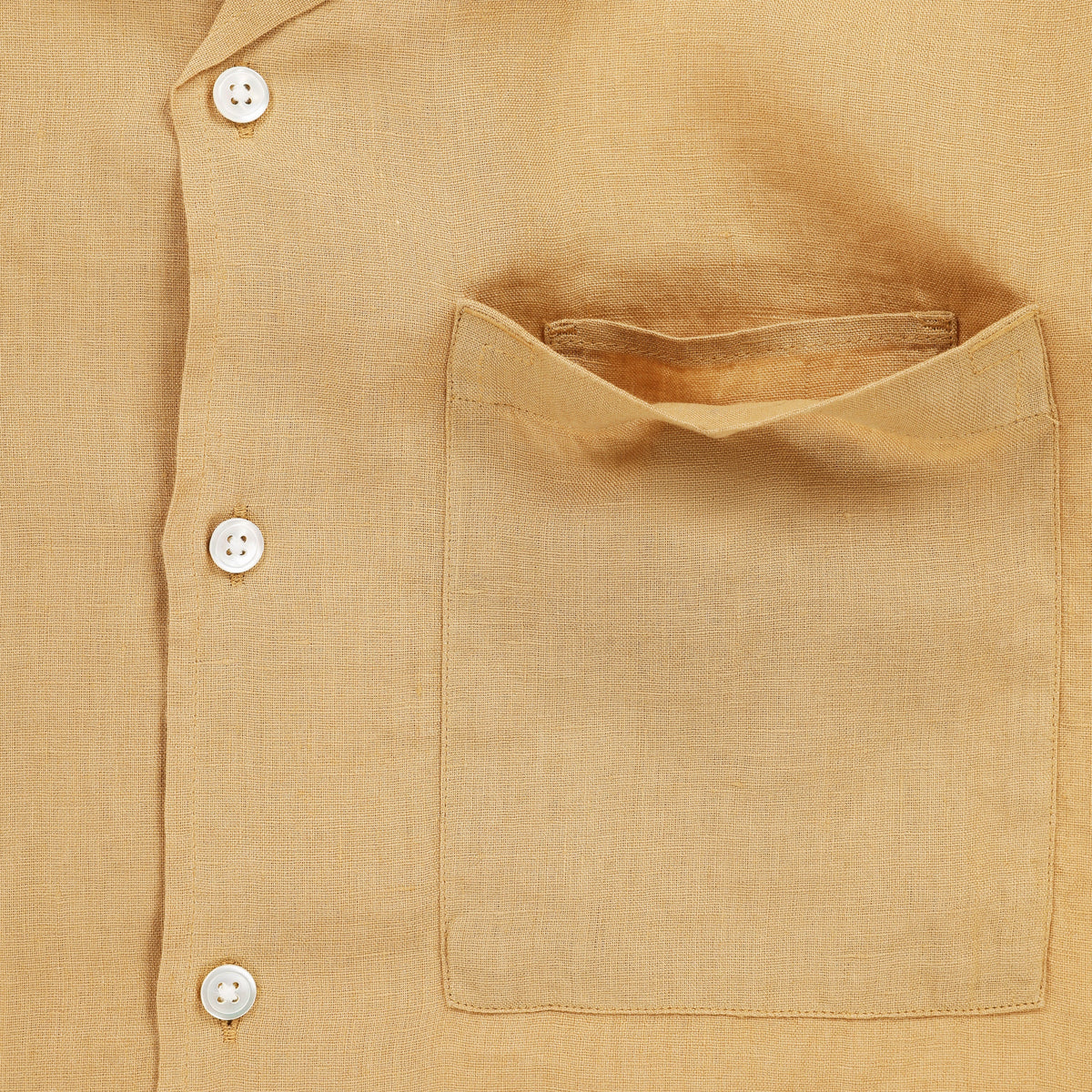 Short Sleeve Linen Camp Shirt